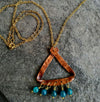 Moonsilver crystals copper necklace