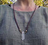 Moonsilver Crystals Clear Quartz Point Necklace