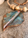 Moonsilver Copper leaf necklace