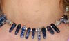 Spiked sodalite choker necklace