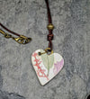 Glazed ceramic leaf necklace