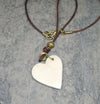 Rear view of ceramic heart necklace