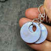 Enamelled Summer Sky Copper Earrings
