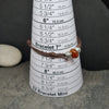 Red agate knot bracelet showing size