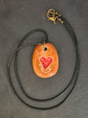 Porcelain Pebble Heart Necklace