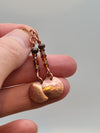 Boho copper disc earrings