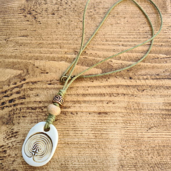 Moonsilver Labyrinth Necklace