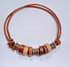 Mookaite leather bracelet