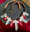 Moonsilver Crystals quartz point necklace