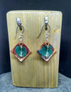 Bohemian green copper earrings