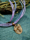 Moonsilver copper dragonfly charm necklace