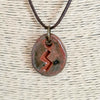 Terracotta Glazed Rune Pendant Moonsilver